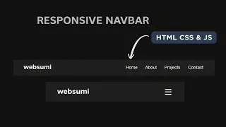 Build a Modern Responsive Navbar with Hamburger Menu HTML CSS JavaScript