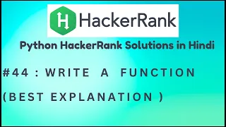 Hackerrank Write a Function Python HackerRank Solutions in Hindi