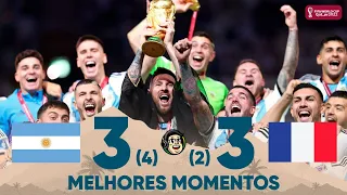 ARGENTINA 3 (4) X (2) 3 FRANÇA | MELHORES MOMENTOS | FINAL | COPA DO MUNDO 2022