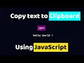How to copy text to Clipboard Javascript Tutorial Easy Coding