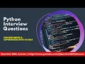 python interview questions and answers 2024