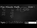 4th Grade Math 2-Digit Multiplication