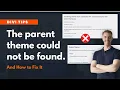 Fix Divi Child Theme Error The Parent Theme Could Not Be Found in WordPress