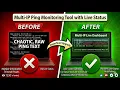 Ping Monitoring Tool using PowerShell Multi IP Ping Script with Live Status