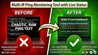 Ping Monitoring Tool using PowerShell Multi IP Ping Script with Live Status