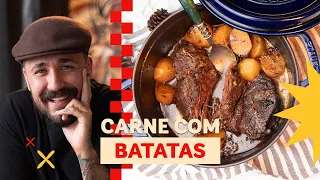 Carne que desmancha na boca com batatas! | Léo Abreu