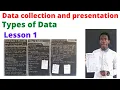 Chapter 9 Data collection and presentation lesson 1