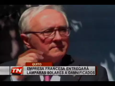Empresa francesa entregará lámparas solares a damnificados