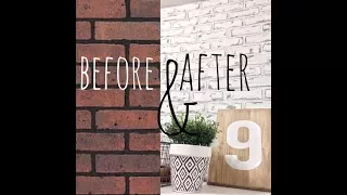 My thrifted DIY brick wall