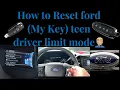 How to remove fords mykey speed radio seatbelt limiter feature on ford truck car suv