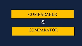 Comparable Vs Comparator in Java