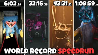 Poppy Playtime Chapter 1 2 3 4 World Record Speedrun Glitchless 