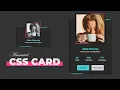 Animated Profile Card UI Design Using HTML CSS CSS Card Hover Effects
