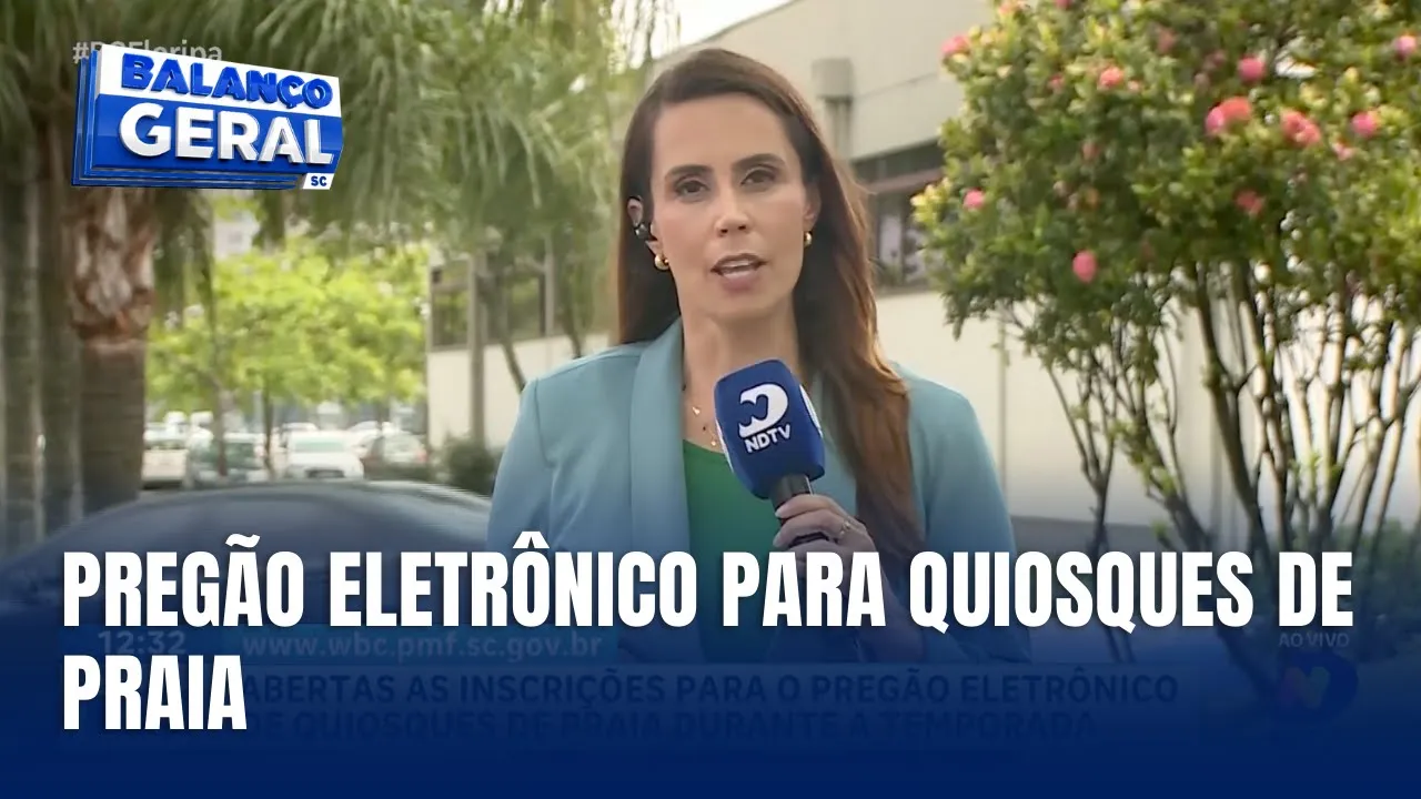 Inscrições abertas para pregão eletrônico de quiosques de Praia em Florianópolis