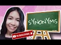 SYNONYMS CONTINUATION lesson 4