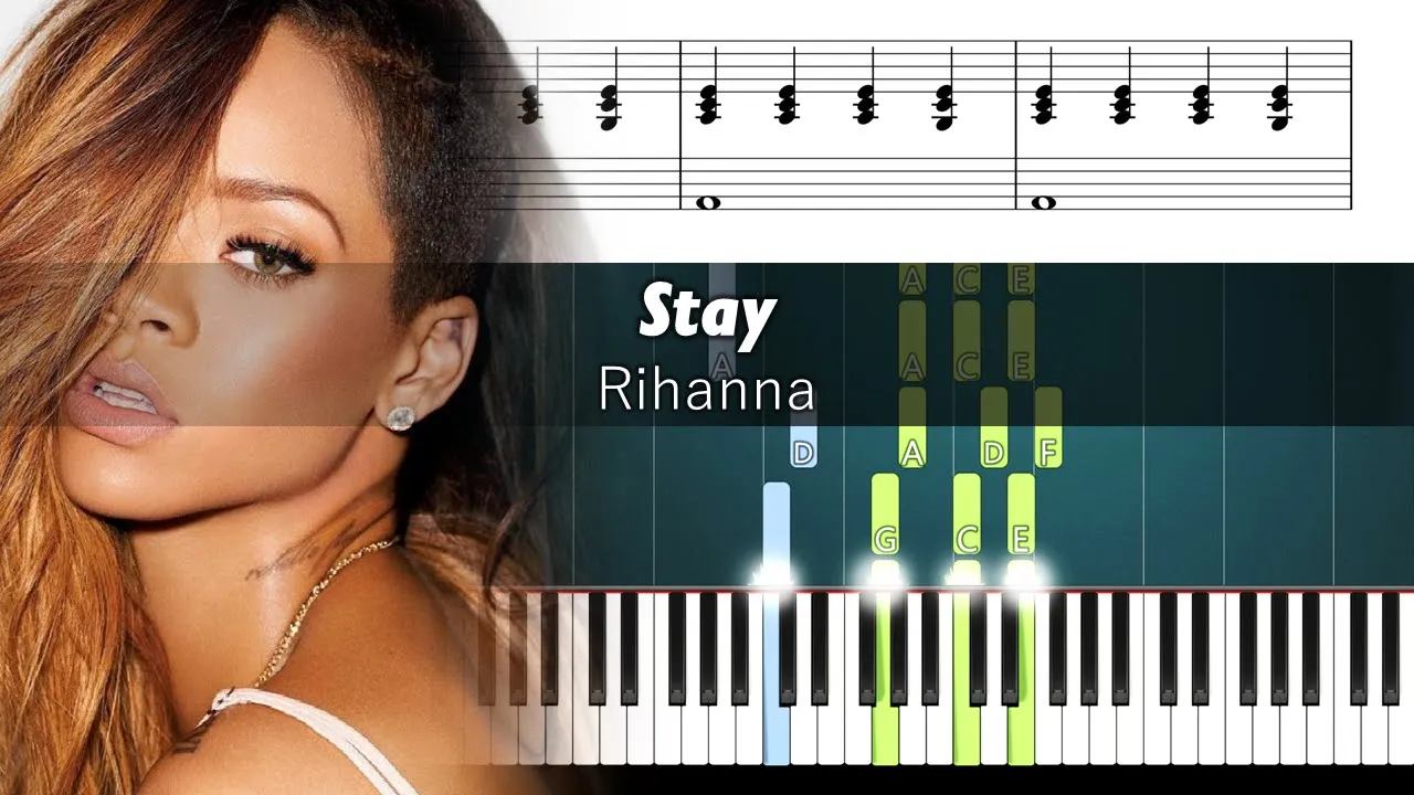 How to play the piano part of Stay by Rihanna