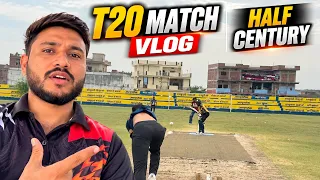 T20 Match Vlog 🏏🔥 | Half Century in Match 😍 | Abhi Yadav | #CricketVlog #T20Match #HalfCentury 