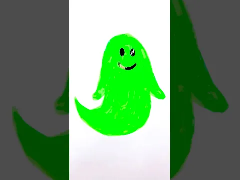 Easy drawing Halloween green ghost #kids #ghost #halloween #easydrawing #drawing #coloring