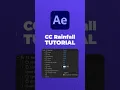 How to Create Realistic Rain Effect in After Effects CC Rainfall Tutorial