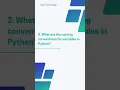 Variables naming conventions Python interview questions
