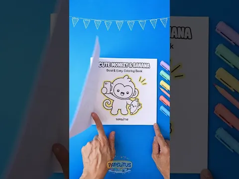 Flip-through: Libro de colorear de monos y bananas ππ΅ #arte #colorear #libro