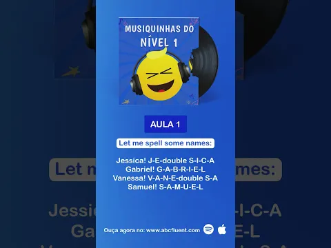 Musiquinha da Aula 1 - Nível 1 🎶 | Memorize o vocabulário cantando 🎤  #abcfluent #aprenderingles