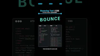 Bouncing Text Effect Pure Animation Tutorial mzcode01