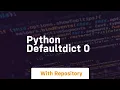 python defaultdict 0