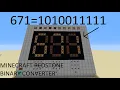 Minecraft Redstone decimal to binary converter english