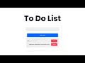 Html Css and Javascript How to make a to-do list tutorial