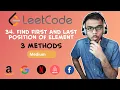 LeetCode - 34 Find First and Last Position of Element in Sorted Array Day 29 April Challenge