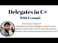 Delegates in c Delegate part one C Tutorials Today