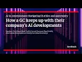 How in-house counsel keeps up with AI developments