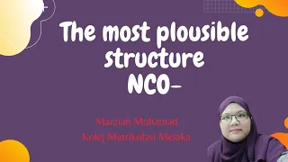 Most plausible structure for NCO-