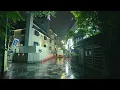 Tokyo Midnight Rain Walk / 8K 60fps HDR /  Relaxing Piano + Rain Sound