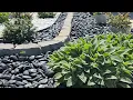 We Replaced Mulch with Black River Rock Front Patio Makeover Worth It