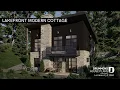 Lakefront modern cottage house plan with a walkout basement by Drummond House Plan plan 2327