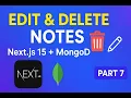 Next js 15 Notes App Implementing Delete Edit APIs with MongoDB TypeScript