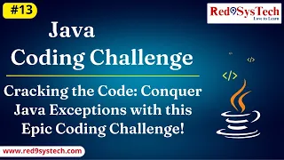 Java Exception Handling in Java HackerRank Coding Interview Problem DSA Concept Java Red9SysTech
