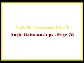 Unit D 1 Angle Relationships