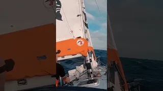 Reefing always gets me SOAKED🤘New video! #sailing #windy #northatlantic