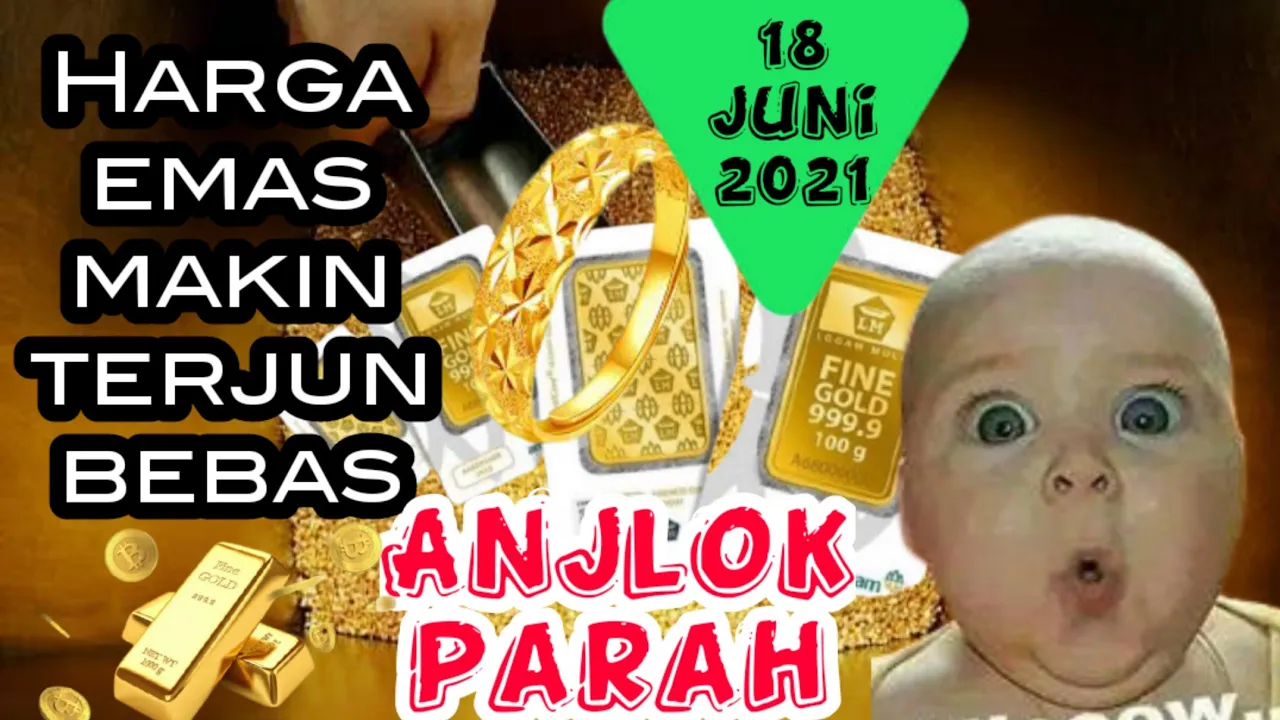 Harga perhiasan emas hari ini 15 juni 2021 lagi turun harga. 