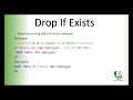 Drop if exists overview
