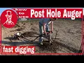 how to use a post hole auger to dig fence post holes