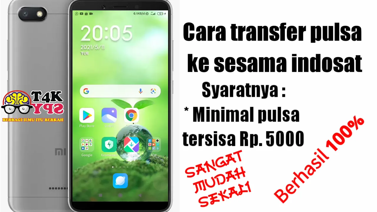 Cara transfer pulsa indosat || melalui pesan