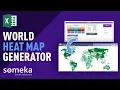 World Heat Map Excel Template Dynamic World Map with Countries