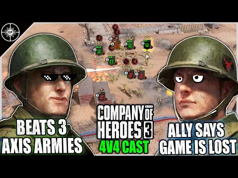 Defeatest Mindset Almost Ruins the Match | 4v4 Alam El Halfa | CoH3 Cast 2.0 #90