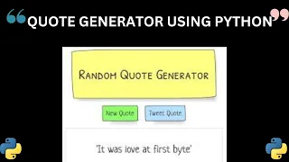 How to create quote generator using python Fun python projects for beginners Cool projects