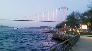 أجمل مكان في إسطنبول جسر البوسفور مع أغنية تركية روعة 