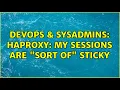 DevOps SysAdmins Haproxy My sessions are sort of sticky 2 Solutions